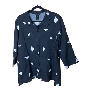 Ali Miles Art to Wear‎ Shacket Black & White Size Large